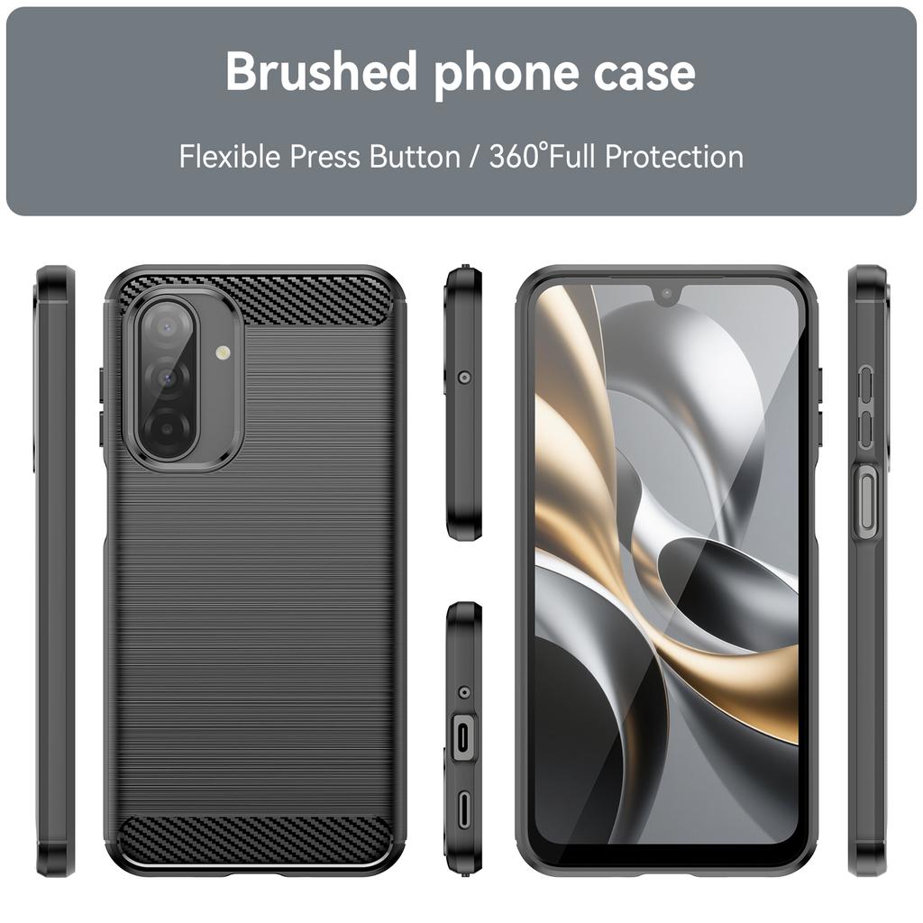 For Samsung Galaxy A17 Case Protective Phone Cover Carbon Fiber Texture Brushed