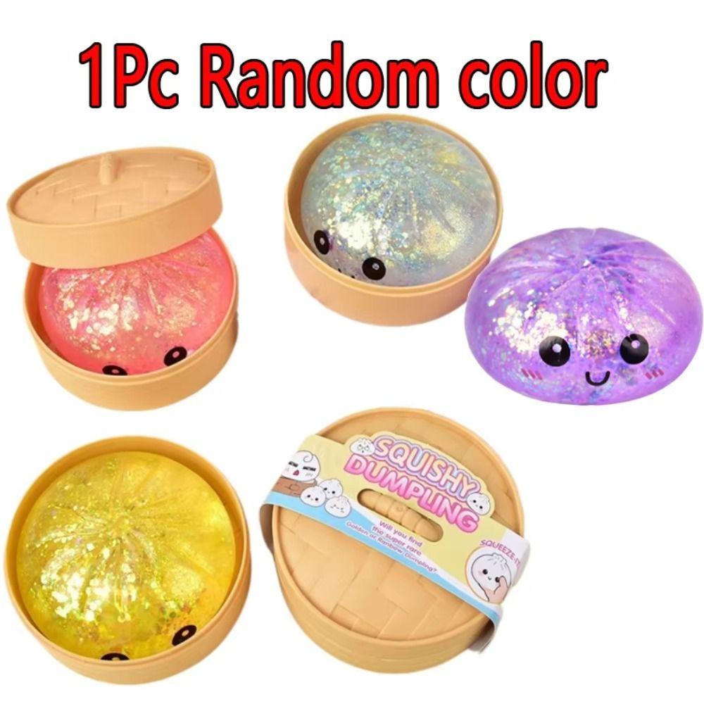 with Steamer Dumpling Squishy Toys Glitter Sensory Fidget Ball Squishy Dumpling Kids Adults
