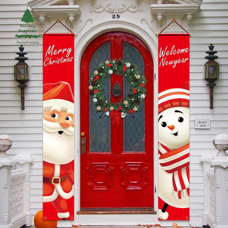 

Рождественские украшения 180 см, ткань Оксфорд, куплеты для пожилых людей, флаги, европейские и американские двери, атмосферное оформление, дверные куплеты, флаги