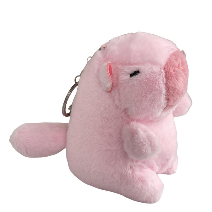 Cute Capybara Plush Doll With Wiggling Tail Adorable Pink Stuffed Animal Toy
