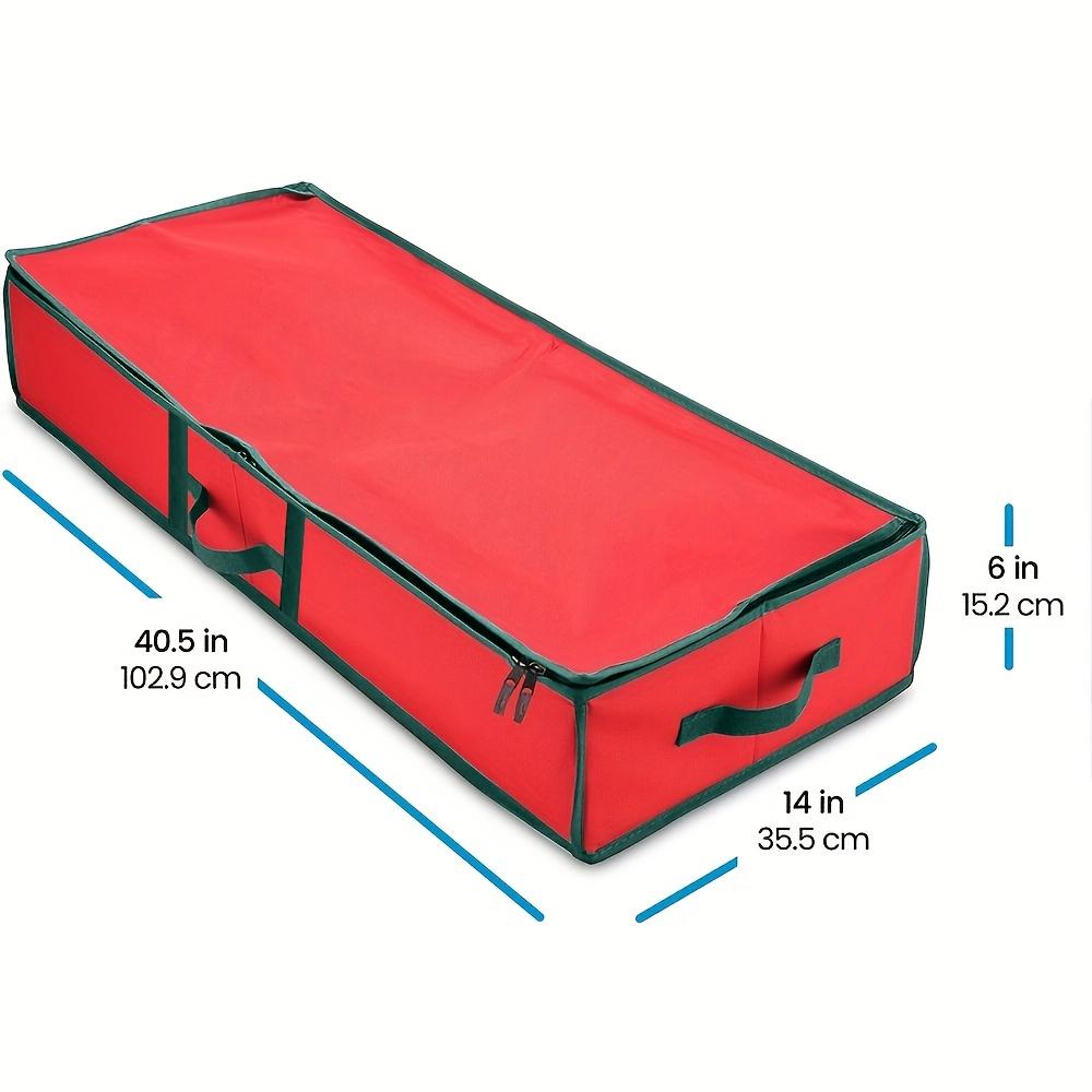 

Красный органайзер для рождественской подарочной упаковки — пыленепроницаемая, влагостойкая и устойчивая к солнцу сумка для хранения праздничных украшений и поделок красный