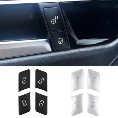 4pcs/Set Car Door Unlock Buttons Decoration Cover Trim For Mercedes Benz A B C E GLA CLA GLK GLE CLS ML GL W204 W212 W246 W166