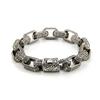 Titanium Steel Punk Style Mens Bracelet With Retro Geometric Black Oxidized Antique Finish