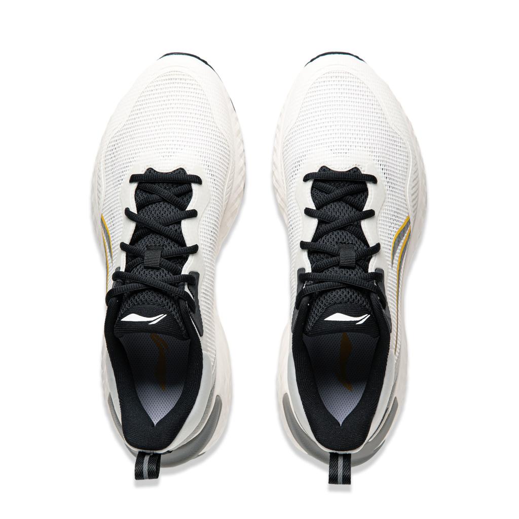 Li Ning Cloud Comfort Versatile Shock Absorbing Non-Slip Durable Breathable Low-Top Running Shoes Men Sneaker White Gray ARSU011-1