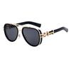 Mens Retro Punk Polarized Metal Double Bridge Fashion Sunglasses For Men
