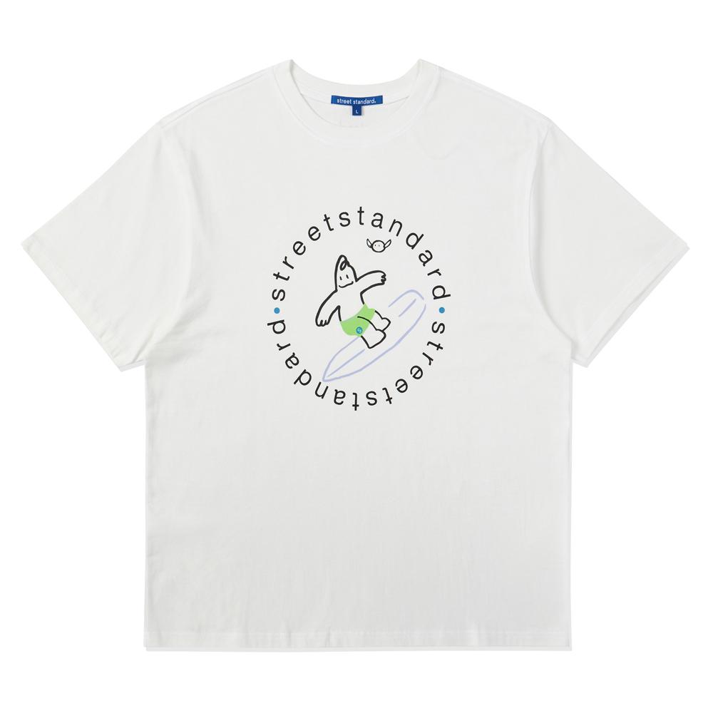 Street Standard [Stsd] Surf Noname S/Slv Ts (Suncmts014_Wh) Wh White/S