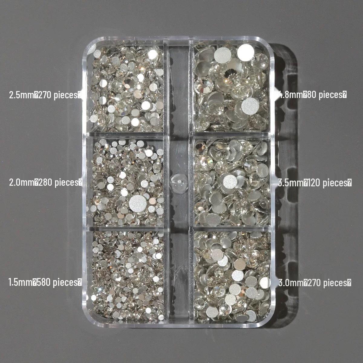 

Коробка смешанного неровного плоского нейл-арта: Супер Блестящие Стразы-Снежинки и Мини Звезды из Циркона