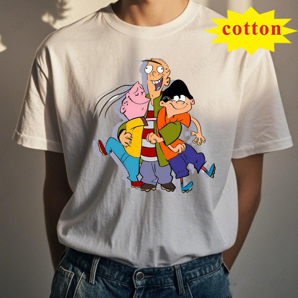 Ed Ed N Eddy Unisex bedrucktes T-Shirt Modisches lässiges und bequemes kurzärmeliges Oberteil aus reiner Baumwolle