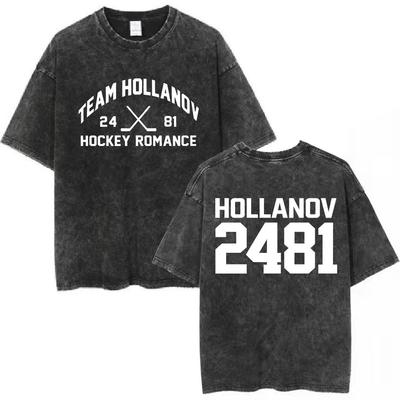 Heated Rivalry Shane Hollander Ilya Rozanov Hollanov  Vintage Washed Tshirt Mens Clothing Fashion Short Sleeves T Shirt
