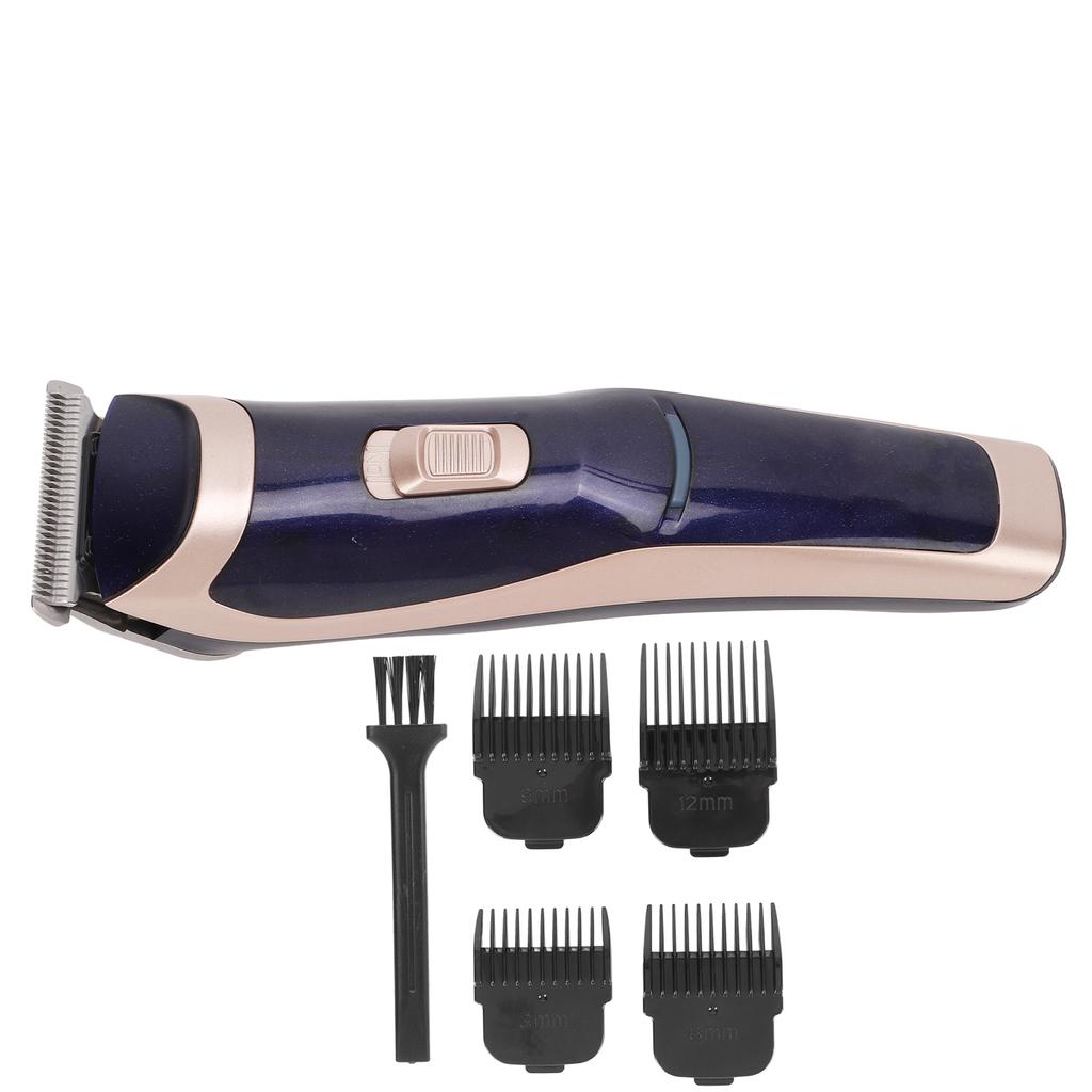 Electric Hair Trimmer Stainless Steel Blade 4 Guide Combs Professional Haircut Grooming Clipper