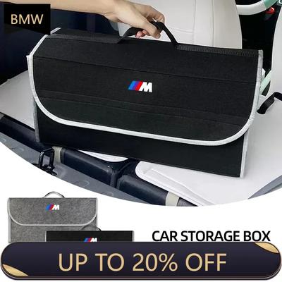 2025 E46 For Car Trunk Storage Bag Leather Camping Box Collapsible Auto Organizer For BMW E36 E46 E53 E90 E60 E61 E93 E87 X3