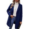 Women's Woolen Mid-Length Trench Coat, British Style, Classic Solid Color, Winter Workwear, Double-Sided Fleece.