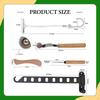 11 Pieces Sewing Pattern Storage Hooks Tools Set Tracing Wheel PU Leather Crafts Professional