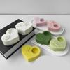Epoxy Candlestick Silicone Mold Candle Base Mould Heart Shaped Candle Holder Molds Ornaments Home Decorations Mould