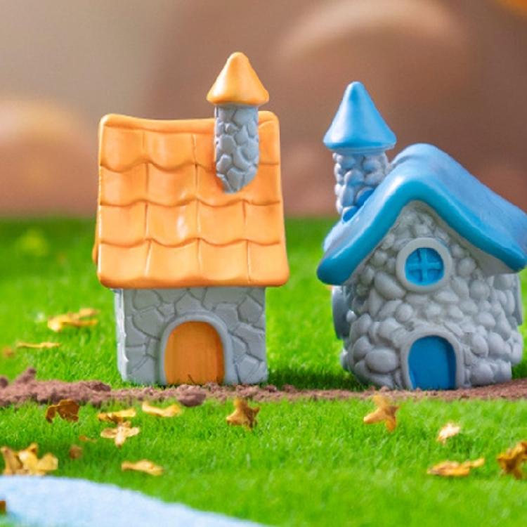 Cartoon House Sculpture Statue Funny Resin House Creative House Figurine House Funny House Collectible Mushroom Resin Crafts
