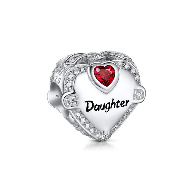 New Copper Red Charms Medical Staff Heart Bead Fit Original Charm Bracelet For Women Diy Fashion Jewelry Making Cherry