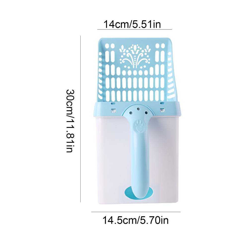 Cat Litter Scooper With Holder Large Capacity Portable Litter Box Scooper Pet Supplies For Indoor Outdoor Travel Apartment Puppy