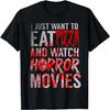 Filmes de Terror Camiseta de Pizza de Filme de Terror