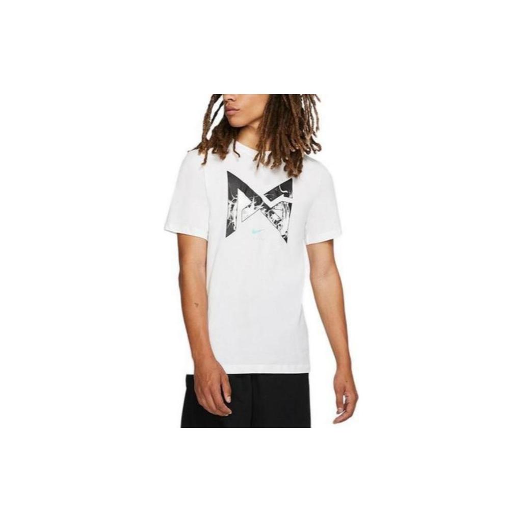 Nike Paul George Loose Fit Athletic Short-Sleeve T-Shirt Men Tops White BQ3654-100