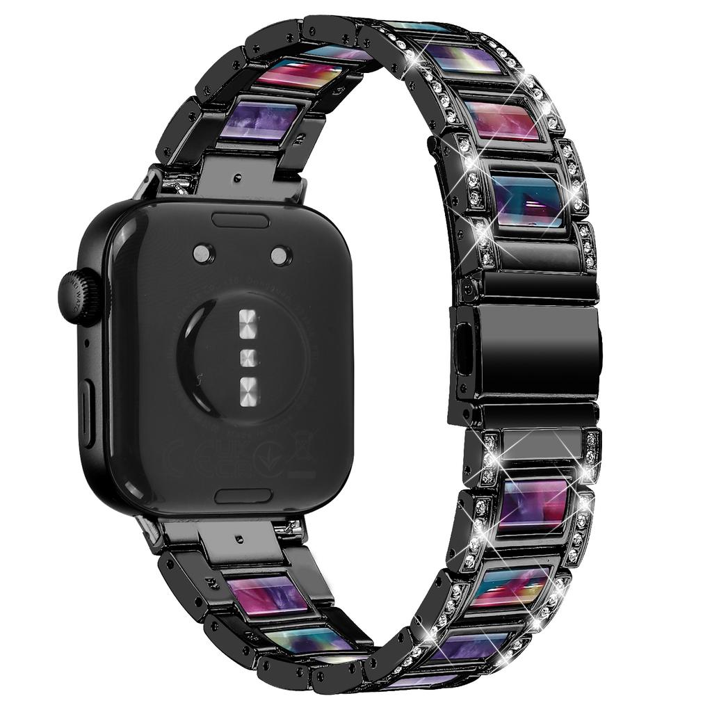 Für Huawei Watch Fit 3 Metalllegierung Uhrenarmband Strasssteine Harz Armband
