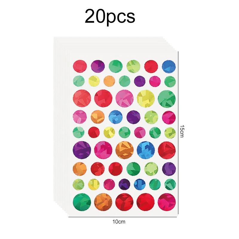 10~50sheets Scrapbook Stickers with Stars Hearts Circles Dazzling Colors for DIY Crafts Journaling Memory Book Decoration TMZ