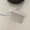 Plaid Comb Clip Bangs Hair Clip Texture Marble Pattern Iron Tooth Simple Comb Clip Insert Comb Styling Accessories