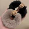 Soft Plush Hair Rope Korean Thick High Elastic Bear Hairband Braiding Hair Accessories Ponytail Headwear Scrunchies