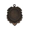 Oval Bezel Pendant Setting With Bail Fit 18x25mm Cabochon Blank Bases Tray