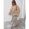 Khaki Spring-Summer New Ruffle Dress Fashion Sun-Protective Long Dress For Women