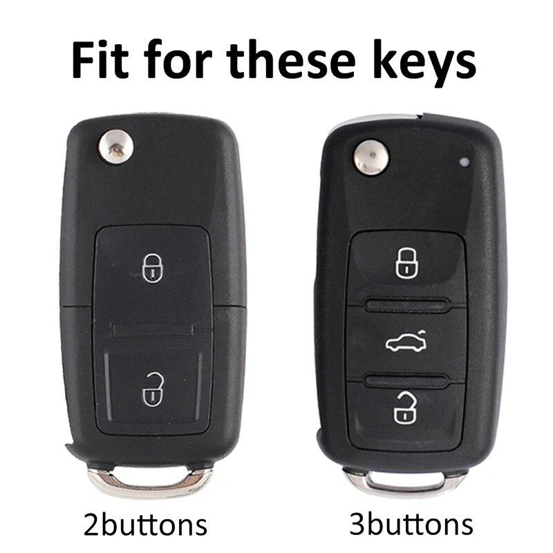 2 3 butoane TPU Shell Fob pentru VW Volkswagen MK4 Bora Golf 4 5 6 Jetta Passat Polo Bora Touran Skoda Seat Husa pentru chei auto