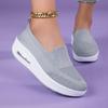 Large Size 35-44 Sets of Feet, One Pedal, Thick Sole Heightening Air Cushion Rocking Shoes, Flying Woven Mesh, Breathable Casual Women