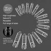 150Pcs/Box Ballet Space French Nail Dual Forms Shape Transparent Extension Molds With 3D Smart French Guide Line Time Saving