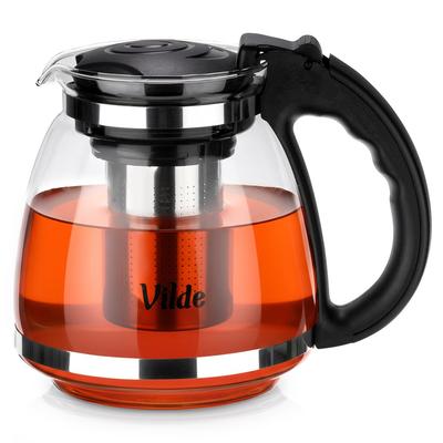 Glas-Teekanne mit Infuser, Hitzebeständig, 1,5 L