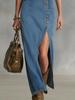 Spring 2026 Sleeveless Denim Dress: Retro Style with Button Placket for a Slimming Look