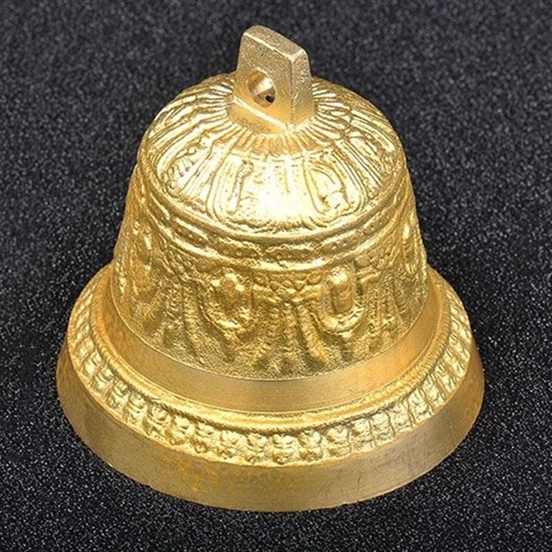 100% Brass Handicraft Large Engraved Bell Produces Loud and Clear Sound School Meditation Church Bronze Creative Gift Pet Bell