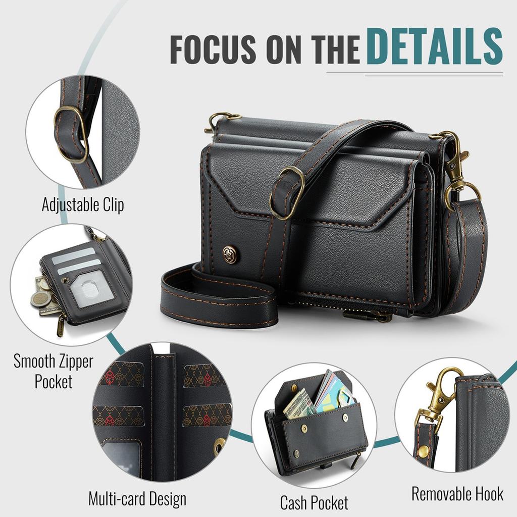 For Z Fold8 Wallet Case,Leather Flip Cover with Crossbody Strap Wristlet Kickstand for Samsung Galaxy Z Fold 8 2026