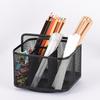 360 Degree Rotating Desk Organiser Metal Pen Stand Storage Case with Anti Skid Base for Cosmetic Supplies Writing Tool