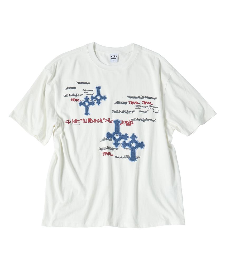 TRAVEL Cross Code Short Sleeve T-Shirt White