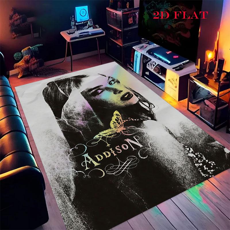 Addison Rae Carpet Rug for Living Room Bedroom Home Sofa Decoration,Kids play Nonslip Floor Mat