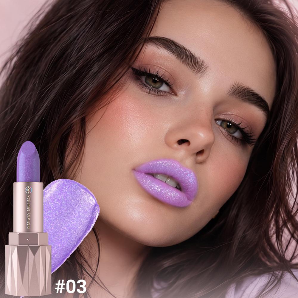 Hydraterende Parelmoer Glans Lippenstift Ultra Fijne Glitters Metallic Roze Lippenstift Lichtgevende Langhoudende Waterdichte Lip Make-up