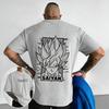 Dragon Ball Beijita Wukong Printed Digital Direct Spray Summer Loose Plus Size Cotton Short Sleeved Tshirt Mens Top