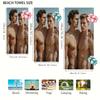 Muskulöse Männer Druck Strandtuch, Ultrafeine Mikrofaser, Schnelltrocknend, Maschinenwaschbar, Ideal für Yoga Schwimmen Strand Camping