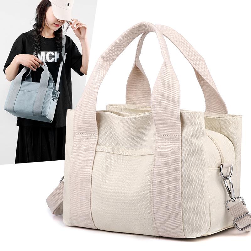 Multi-compartment Multi-pocket Large Capacity Tote Bag Small Work Bag Thousand-layer Canvas Hand-held Shoulder Messenger Bag