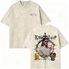 Vintage Daughters of Cain Ausgewaschenes Rundhals-T-Shirt beidseitig bedruckt