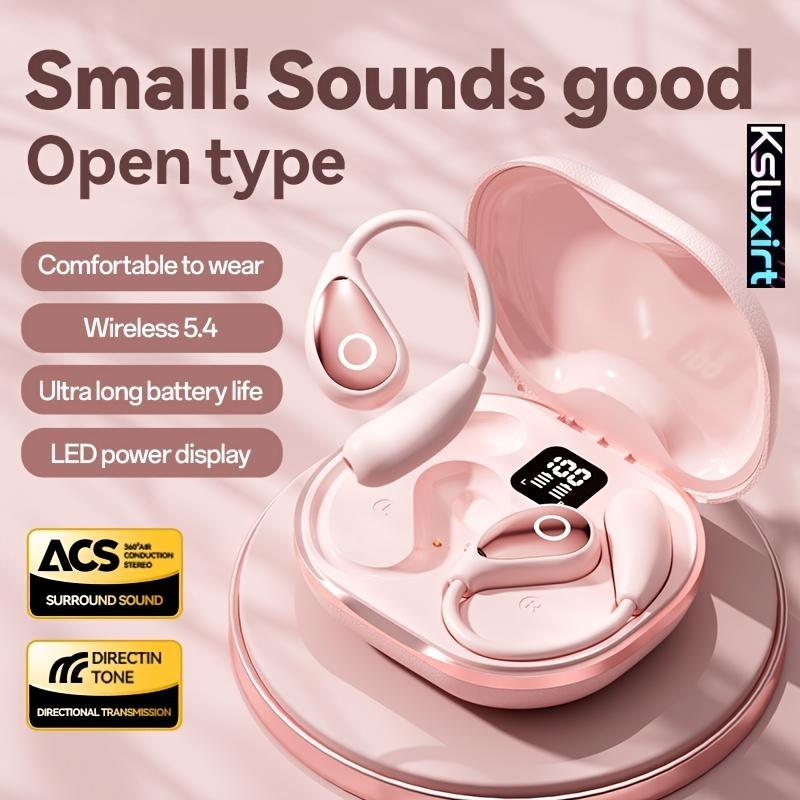 

Бездротові Bluetooth-навушники, навушники з кріпленням на вухо, тривалий час роботи від акумулятора, світлодіодний цифровий дисплей, звук високої чіткості з мікрофоном чорний