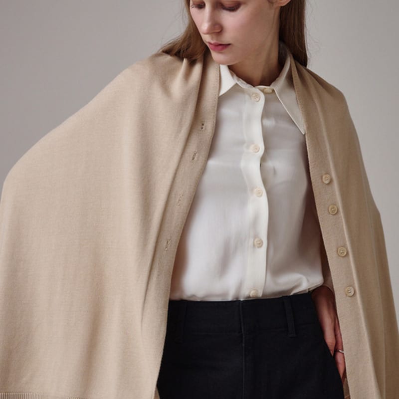 Saint Luxure Plain Daily Shawl Muffler Beige