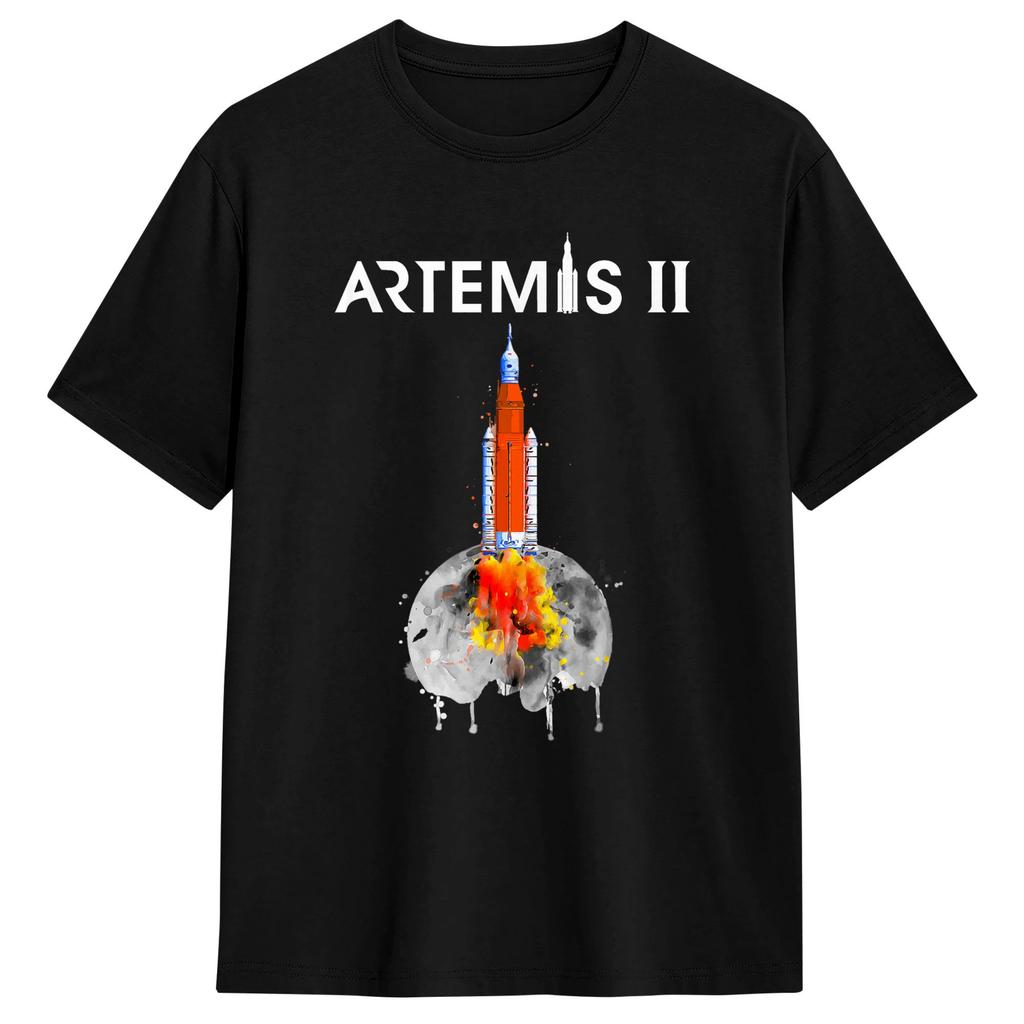2026 Artemis 2 Back To The Moon TShirt Unisex and Women Summer Cotton Clothing Fashion Round Neck Short Sleeved Tee Streetwear