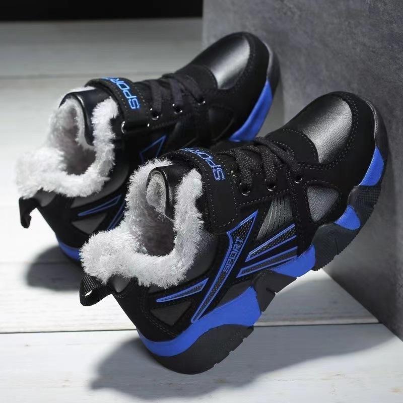 Jungen Winter Baumwollschuhe mittelgroße und ältere Kinder Sportschuhe gefütterte und verdickte thermische Baumwollschuhe Kinderschuhe Grundschule Laufen