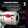 Mitigeur Thermostatique de Douche de Salle de Bain Mural Robinet Froid et Chaud Laiton Vanne de Mélangeur Double Poignée Contrôle de la Température Robinet de Douche de Baignoire
