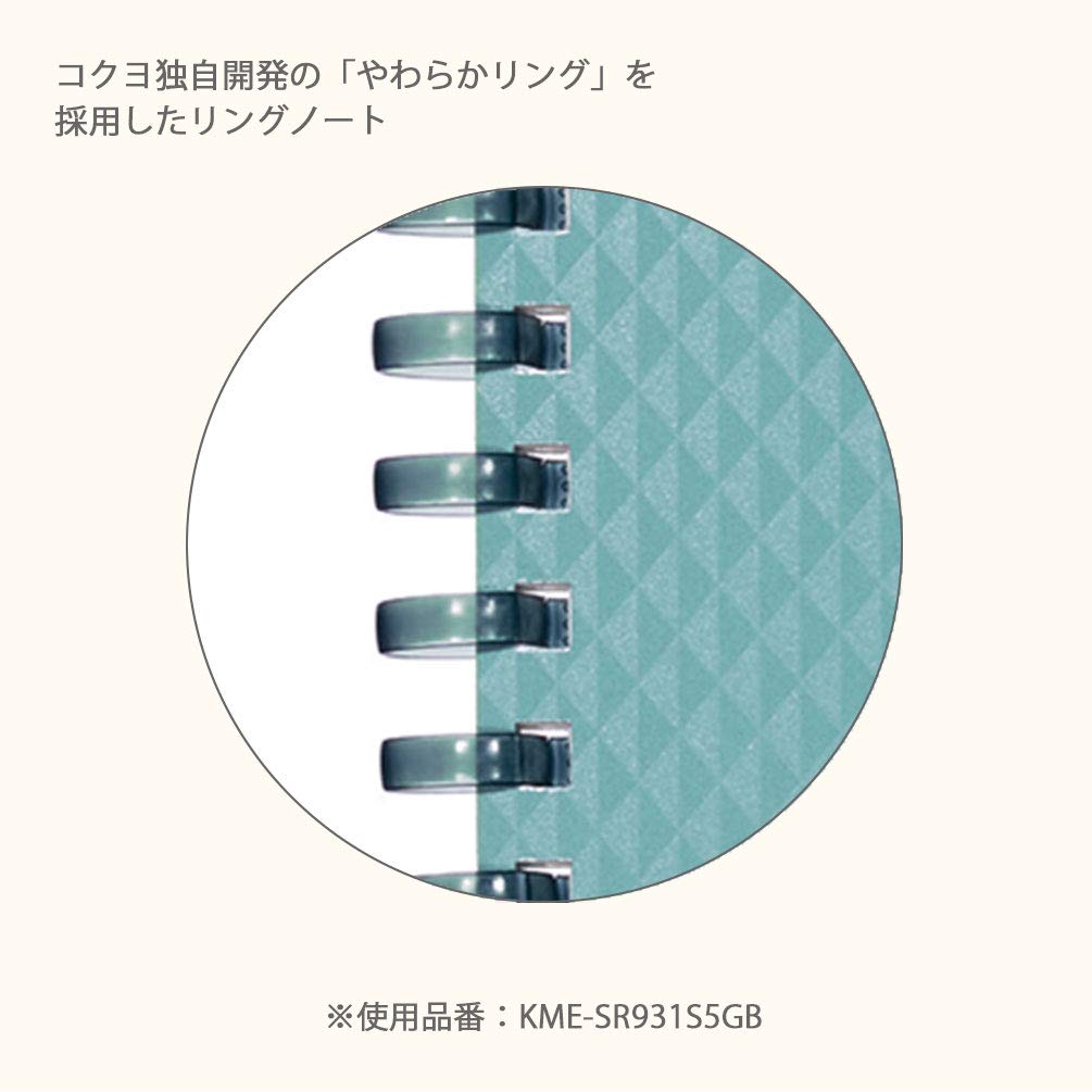 KOKUYO Soft Ring KOKUYO 50 5mm A5 Pink Notebook, ME, sheets, grid, size, (KME-SR931S5RP)